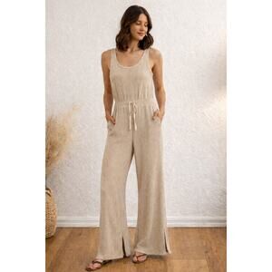 Spiritual Gangster Ballet Rib Wide Leg Perfect Jumpsuit W XS Casual Minimalist